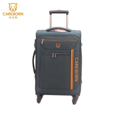 promotional luggage waterproof nylon fabric Aluminum alloy trolley china travel carry luggage men